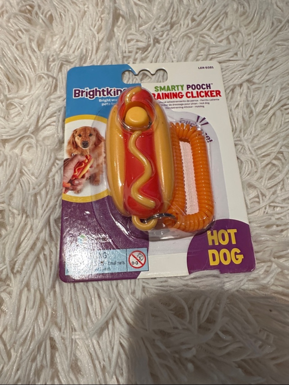 Hot Dog Smarty Pooch Training Clicker - Yellow & Red